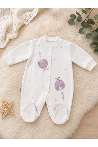 %100 pamuk Kız bebek tulum pembe