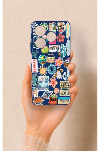 Vip Case Infinix Hot 40 Pro Compatible Summer Vibes Patterned Silicone Case