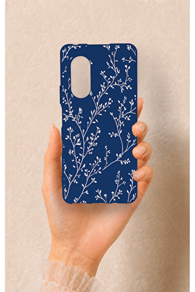 Vip Case Huawei Nova 9Se Uyumlu İnce Yaprak Dalı Desenli Silikon Kılıf