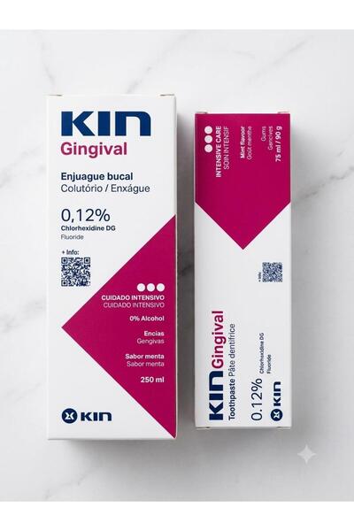 KIN GINGIVAL TOOTH PASTE & MOUTH WASH 0.12%