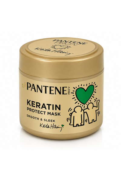 Pantene Mască pentru netezirea părului rebel, Pro-V® Keith Haring Keratin Pro...