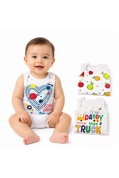 Generic Brand Luna Baby Sleeveless Baby Overalls 3 Pieces for Newborns