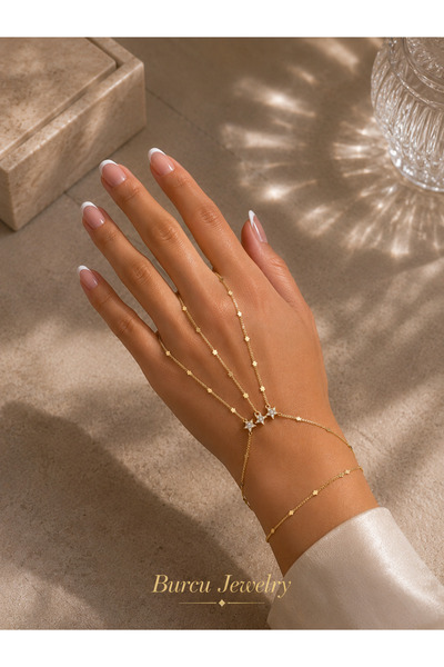 BURCU JEWELRY Yıldız Figürlü Çift Parmak Şahmeran