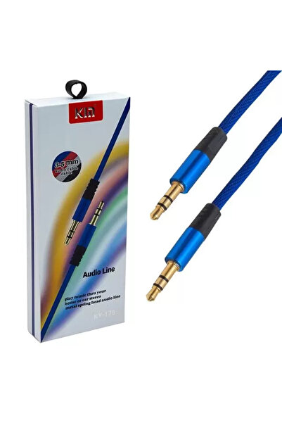Epilons Pm-3778 كابل ستيريو Aux بطول 3.5 ملم ذكر/ذكر باللون الأزرق الداكن