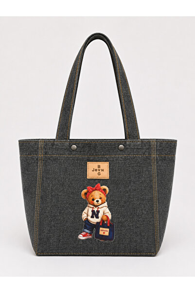 NARRATİVA Denim Story Tote Bag