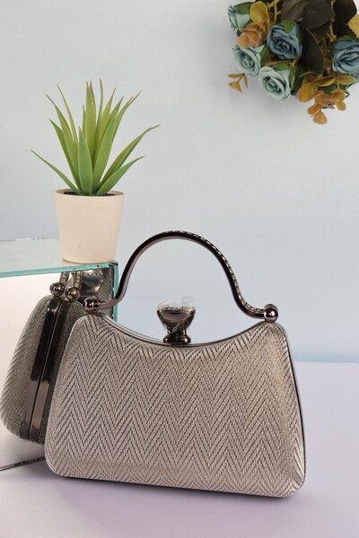 weem bag إيليسارا EB0751 |   حقيبة سهرة أنيقة بمقبض معدني مزدوج من EKOSE