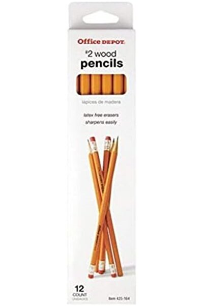 Generic Office Depot #2 HB Wood Pencils, Latex-Free Erasers, Easy to Sharpen,...