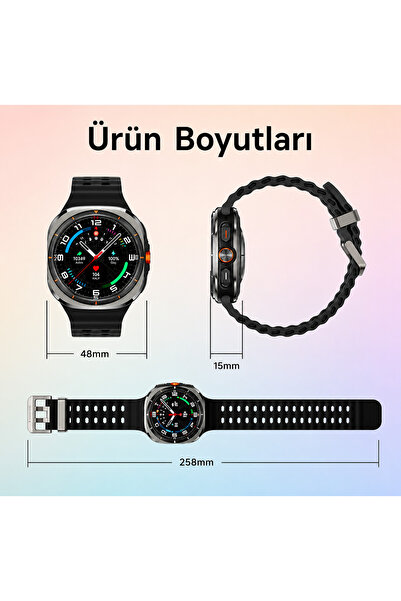 KALOBEE Watch Sk7 Kordon Hediyeli 48mm Akıllı Saat Iphone Ve Android Tüm Telefonlara Uyumlu