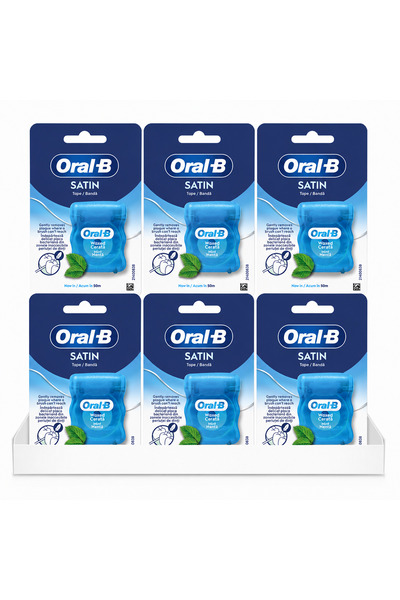 Oral-B Set de 6 bucăți, Ață dentară satinată cu mentă, Curățare interdentară,...