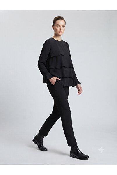 TUĞBA ERGÜL Basic Women's Ayrobin Ruffle Detailed Blouse