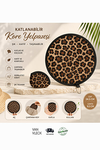 VAN VLECK Katlanabilir Kore Yelpazesi – Taşınabilir El Yelpazesi, Dekoratif S...