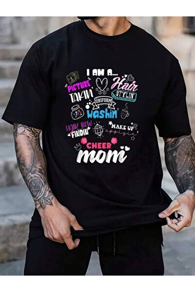 799 100% Cotton Funny Cheerleading For Moms Cheer Mom Men's Black Vacation Cr...