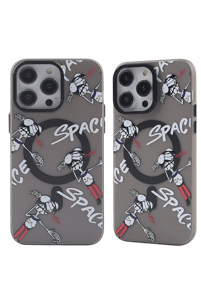 New Face حافظة ACONCEPT لهاتف iPhone 14 Pro، غطاء أبولو مغناطيسي آمن بنمط ممي...