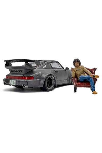 Solido Mașină model Porsche RWB cu kit caroserie și figurină - 1/18