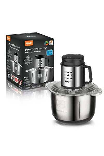 raf Professional Electric Chopper with 5L Stainless Steel Bowl and Double Sta...