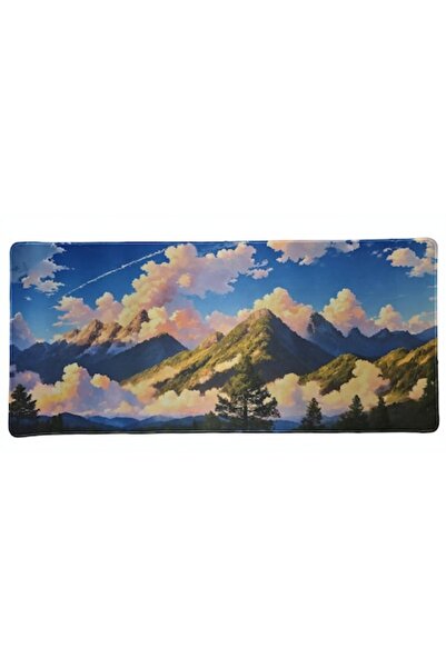 OEM Mousepad de gaming Sunny Mountain 90x40 cm, grosime 4mm, design colorat, ...
