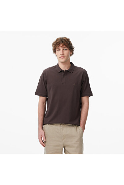 Nautica Erkek Kahverengi Regular Fit Polo Yaka T-Shirt