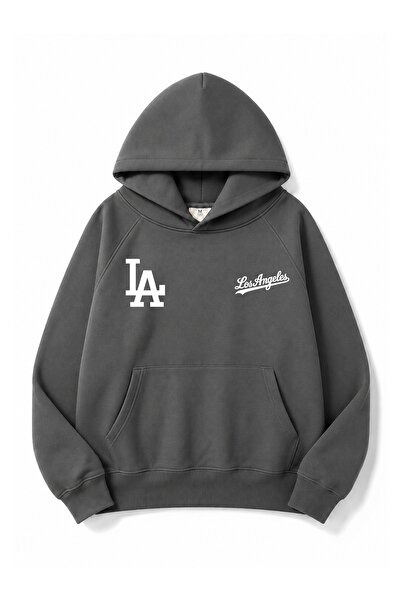 Boi Unisex LA Los Angeles Χειμερινό φούτερ με στάμπα, υψηλής ποιότητας, χοντρ...