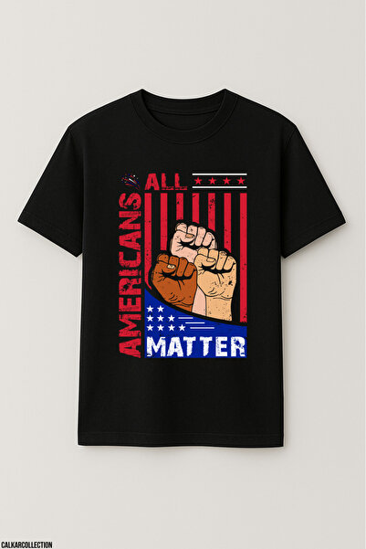 CALKARCOLLECTION Unisex Oversize All Americans Matter Tshirt
