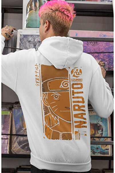 SEVBANO Design Naruto Uzumaki Anime Back Printed Unisex Oversize Combed Cotto...