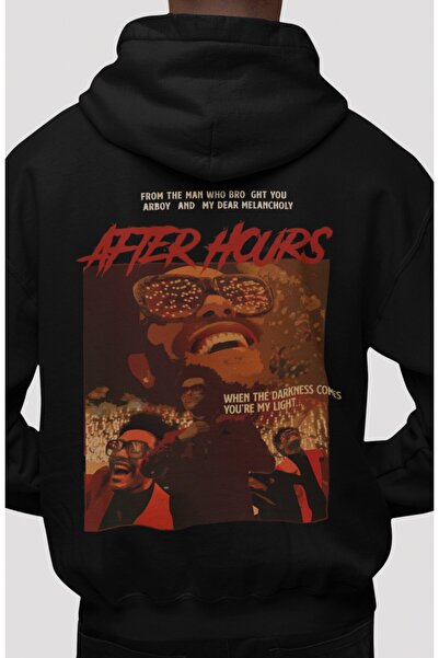 SEVBANO The Weeknd after Hours Rapper Singer Back Printed Unisex Oversize Com...