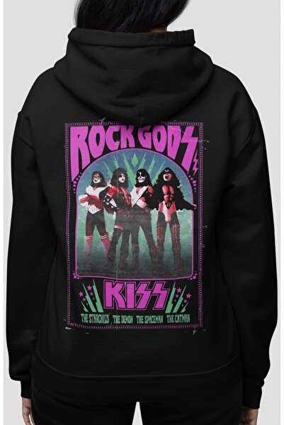 SEVBANO Rock Gods Kiss Rock Metal Music Group Hanorac unisex supradimensionat...
