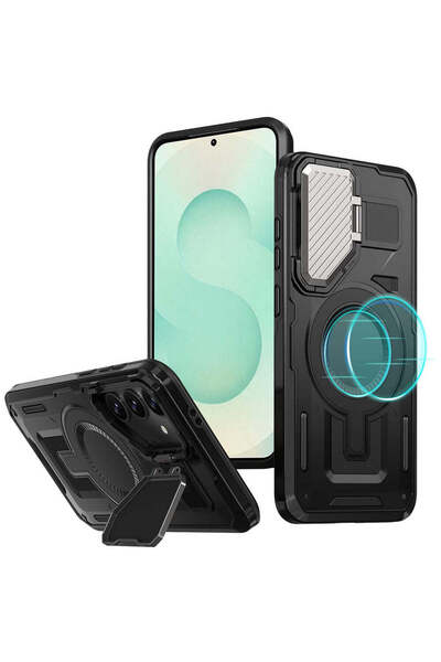 Techsuit Husă pentru Samsung Galaxy S25 Plus, CamVault MagSafe, negru - negru