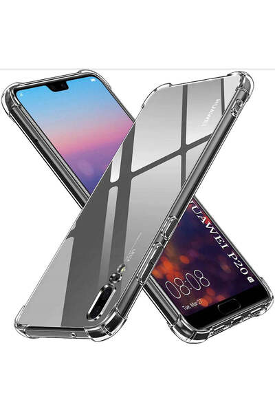 Techsuit Husă pentru Huawei P20, antishoc, din silicon transparent - transparent