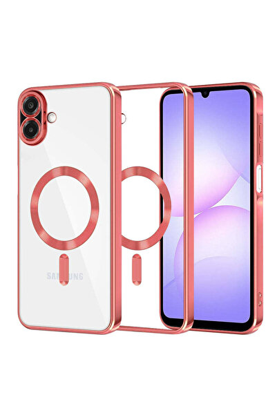 Techsuit Husă pentru Samsung Galaxy A07 4G, Lux Crystal MagSafe, argintiu - roșu