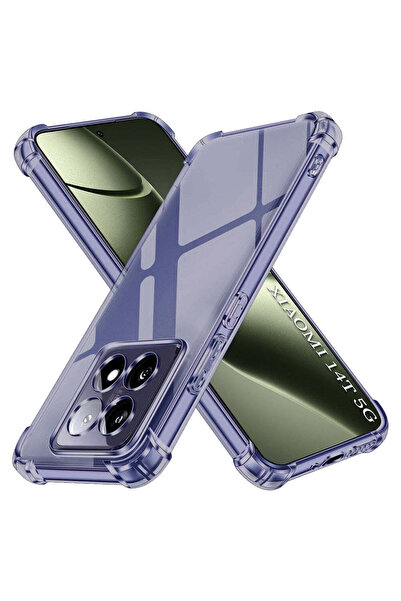 Techsuit Husă pentru Xiaomi 14T, din silicon transparent, rezistentă la șocur...