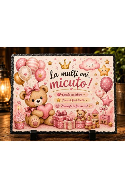 hiperborea Ardezie Personalizată – „La mulți ani, Micuțo!” – Cadou pentru Fetițe