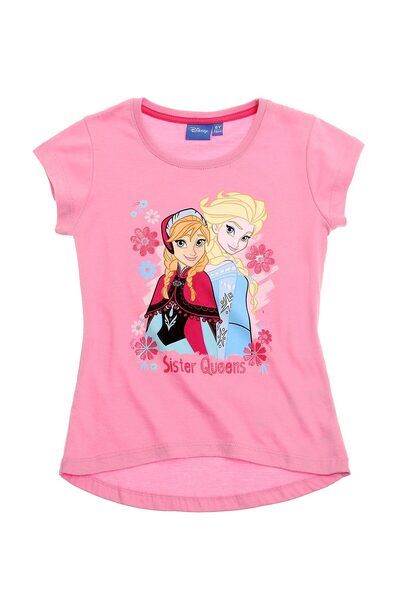 Disney Frozen Tricou roz 4-10 ani cu Elsa și print foto, 100% bumbac