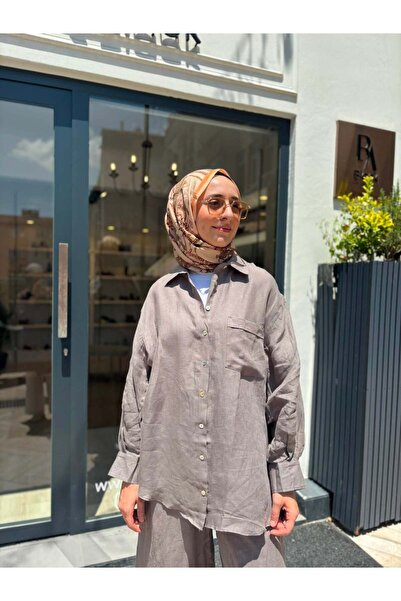 QOOQ STORE 26SS241 Lisa Kadın Gömlek Vizon