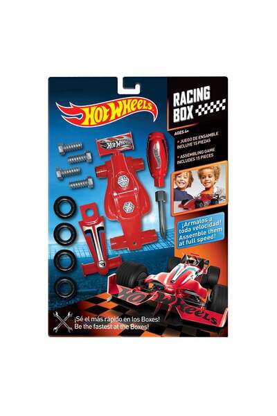 HOT WHEELS Set de asamblare masinuta, Racing Box, Hot Wheels, 15 piese, HW221