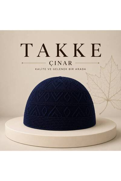 Takke ®Çınar Premium Örme Erkek Namaz Takkesi