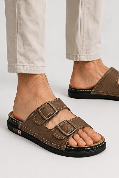 ISPARTALILAR 12Gnc Full Orthopedic Daily Men's Slippers Flexible Bottom Sole ...