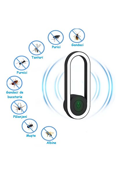 Noname Aparat cu Ultrasunete Anti-Insecte 4 × 3 × 11 cm, Repelent Electronic ...