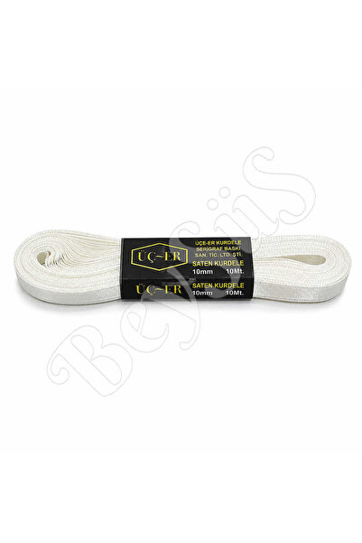 BeySüS Satin Ribbon 10 mm White