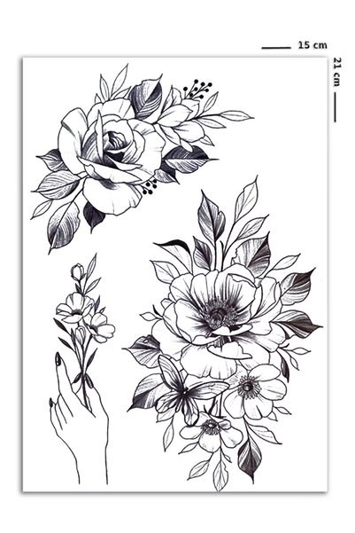 TAKIŞTIR Çiçek Geçici Dövme Tattoo