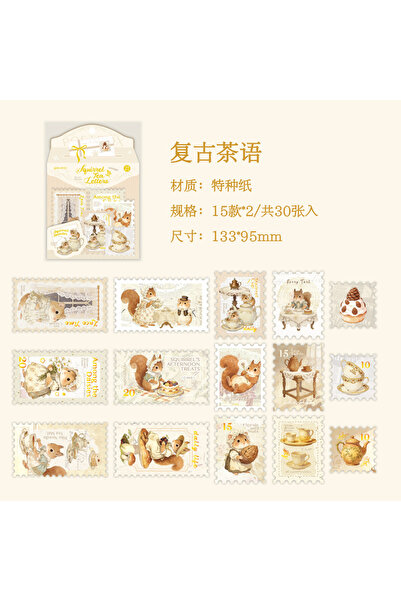 Choice1 fuguchayu 30pcs/lot Kawaii Scrapbook Sticker Old Dream Post Letter Sc...
