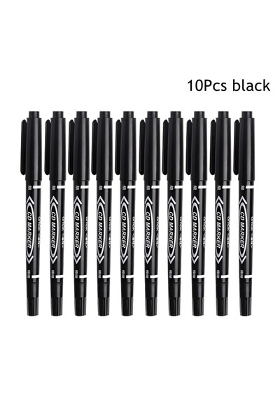 Choice 10Pcs black 10 PCS Permanent Markers Pens Manga Waterproof Double Side...