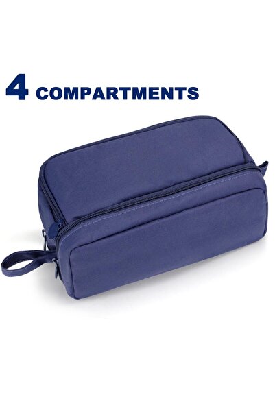 Choice3 Navy Large-Capacity Portable Pencil Case Minimalist Multi-Compartment...