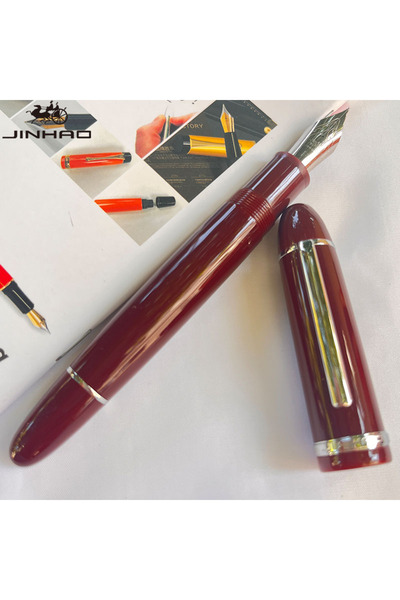 Choice9 قلم حبر فضي اللون من JINHAO X159، مجموعة احترافية تذكارية، قلم حبر ثق...