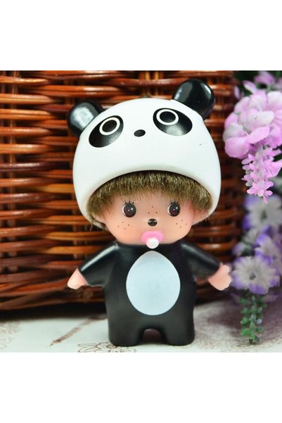 Choice5 F Cute Hello Kitty Monchhichi Doll Keychain TPR Material Cartoon Pend...