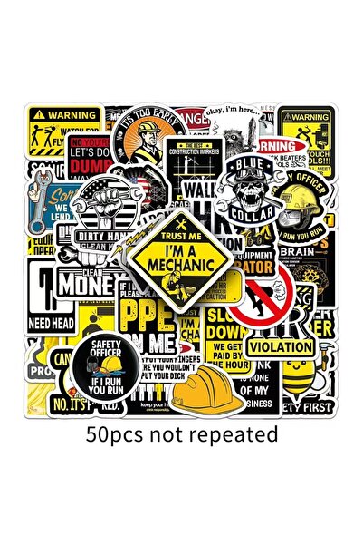 Choice AA 50 Pcs Hard Hat Slogan Stickers, Creative Graffiti Waterproof Decal...