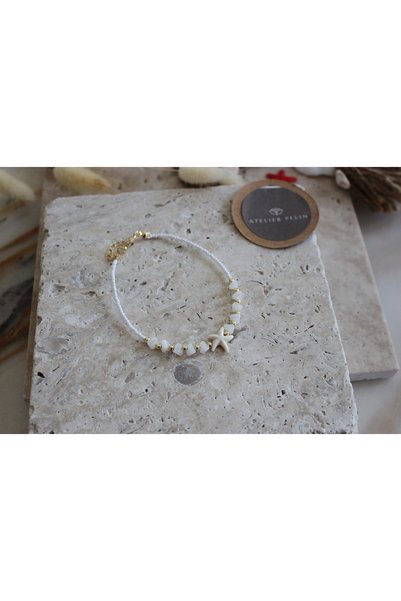 Atelier Pelin White Color Starfish Motif Anklet