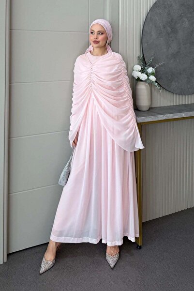 Hazamoda Fig Stone Detailed Jumpsuit Pink