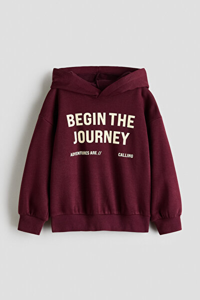 H&M Baskı Motifli ve Kapüşonlu Üst
