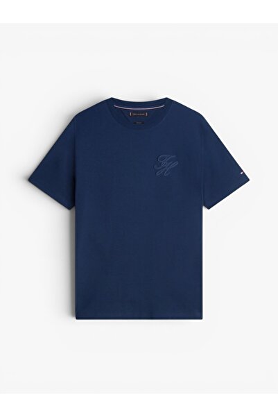 Tommy Hilfiger Men's Regular Fit Terry Fabric Logo Embroidered Short Sleeve N...