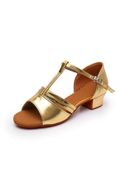 OEM Pantofi de dans latino pentru copii Golden PU, marimea EU 29